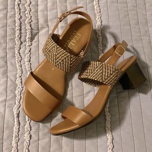 Italian Leather Block Heeled Sandals